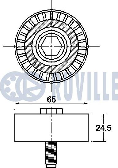 Ruville 542503 - Galoppino / Guidacinghia, Cinghia Poly-V autozon.pro