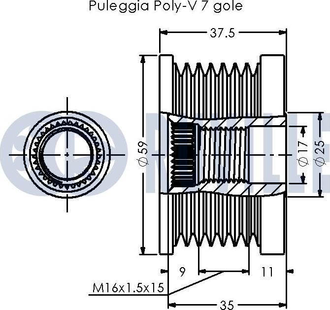 Ruville 542507 - Puleggia cinghia, Alternatore autozon.pro