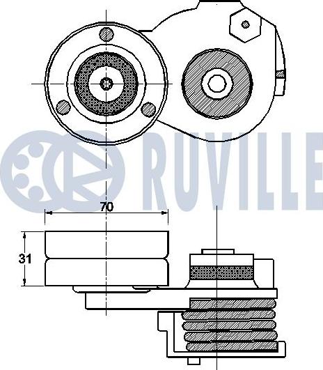 Ruville 542516 - Tendicinghia, Cinghia Poly-V autozon.pro