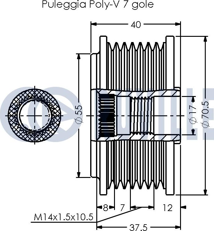 Ruville 542510 - Puleggia cinghia, Alternatore autozon.pro