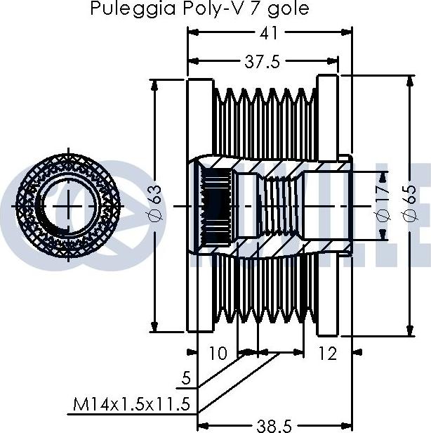 Ruville 542511 - Puleggia cinghia, Alternatore autozon.pro