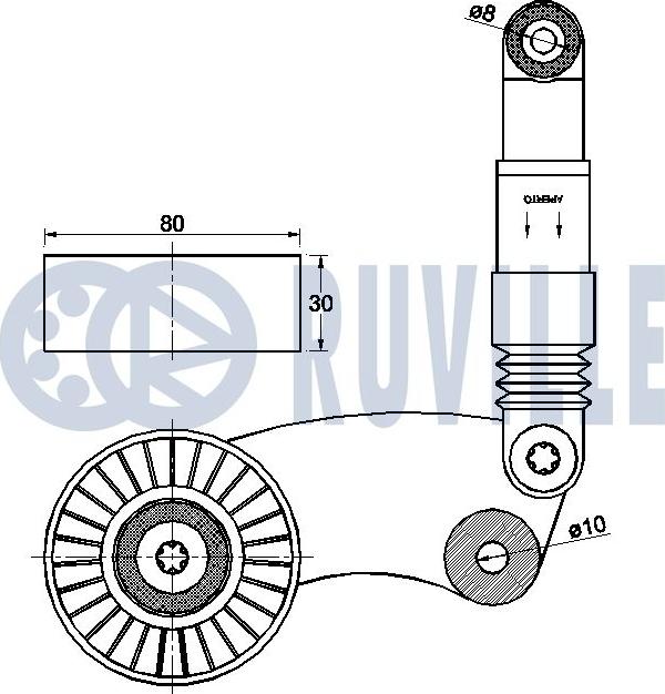 Ruville 542525 - Tendicinghia, Cinghia Poly-V autozon.pro