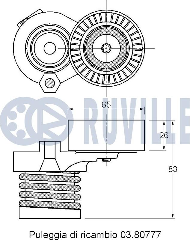 Ruville 542658 - Tendicinghia, Cinghia Poly-V autozon.pro