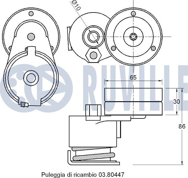 Ruville 542663 - Tendicinghia, Cinghia Poly-V autozon.pro