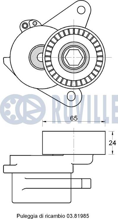 Ruville 542686 - Tendicinghia, Cinghia Poly-V autozon.pro