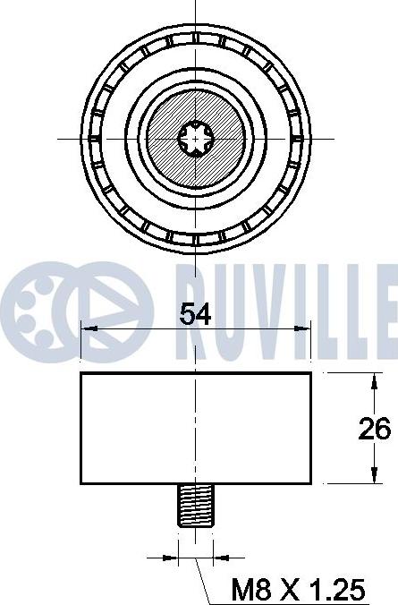 Ruville 542639 - Galoppino / Guidacinghia, Cinghia Poly-V autozon.pro