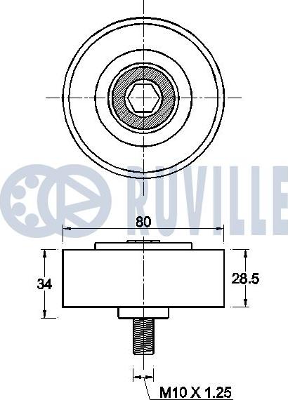 Ruville 542636 - Galoppino / Guidacinghia, Cinghia Poly-V autozon.pro