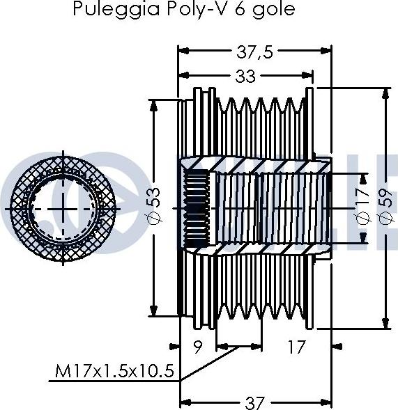 Ruville 542621 - Puleggia cinghia, Alternatore autozon.pro