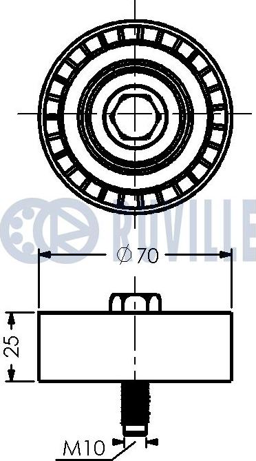 Ruville 542047 - Galoppino / Guidacinghia, Cinghia Poly-V autozon.pro