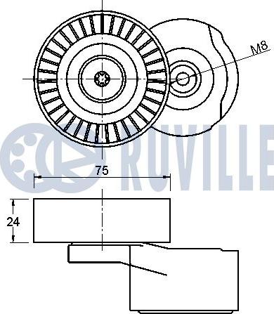 Ruville 542059 - Tendicinghia, Cinghia Poly-V autozon.pro