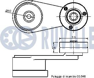 Ruville 542054 - Tendicinghia, Cinghia Poly-V autozon.pro