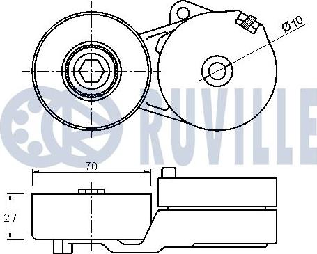 Ruville 542055 - Tendicinghia, Cinghia Poly-V autozon.pro