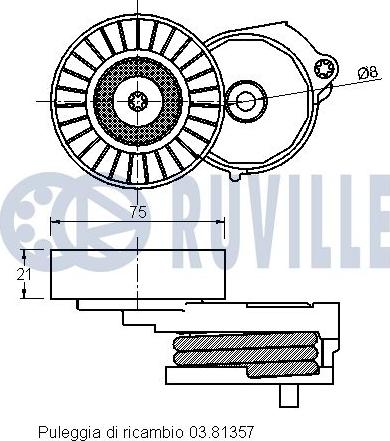 Ruville 542056 - Tendicinghia, Cinghia Poly-V autozon.pro