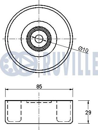 Ruville 542066 - Galoppino / Guidacinghia, Cinghia Poly-V autozon.pro