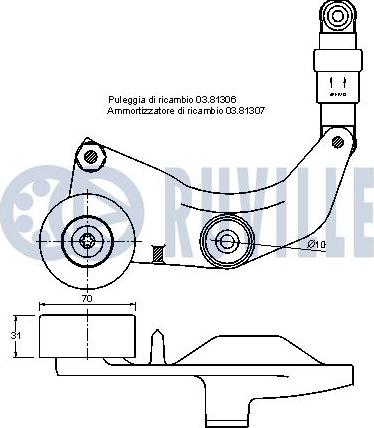 Ruville 542005 - Tendicinghia, Cinghia Poly-V autozon.pro