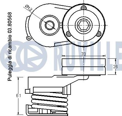 Ruville 542000 - Tendicinghia, Cinghia Poly-V autozon.pro