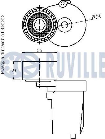 Ruville 542012 - Tendicinghia, Cinghia Poly-V autozon.pro