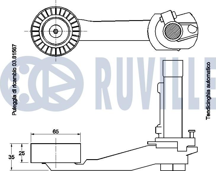 Ruville 542017 - Tendicinghia, Cinghia Poly-V autozon.pro