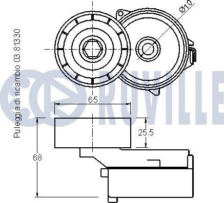 Ruville 542029 - Tendicinghia, Cinghia Poly-V autozon.pro