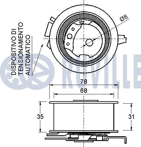 Ruville 542024 - Rullo tenditore, Cinghia dentata autozon.pro