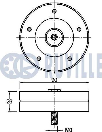 Ruville 542021 - Galoppino / Guidacinghia, Cinghia Poly-V autozon.pro