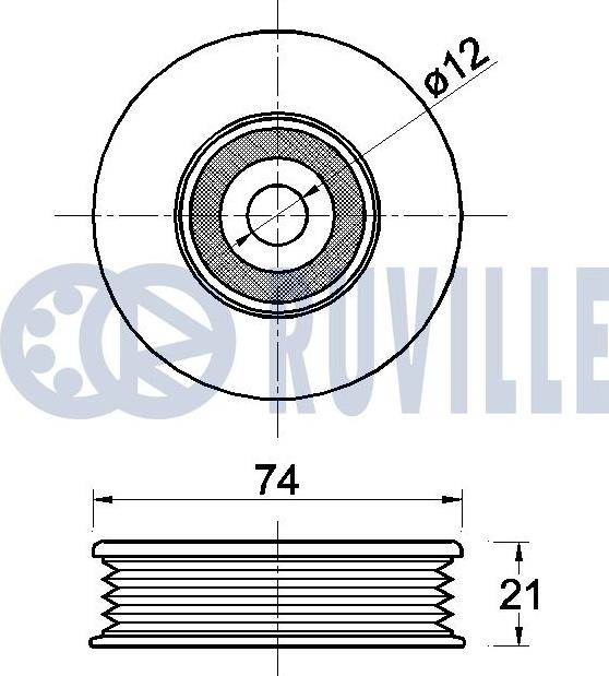 Ruville 542078 - Tendicinghia, Cinghia Poly-V autozon.pro