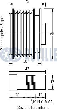 Ruville 542194 - Puleggia cinghia, Alternatore autozon.pro