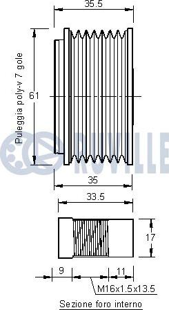 Ruville 542144 - Puleggia cinghia, Alternatore autozon.pro