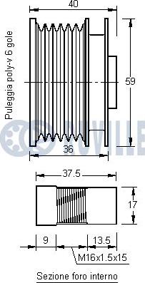 Ruville 542159 - Puleggia cinghia, Alternatore autozon.pro