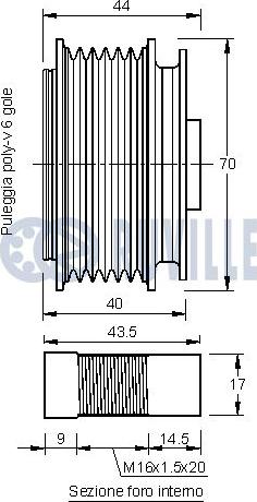 Ruville 542153 - Puleggia cinghia, Alternatore autozon.pro