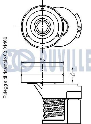 Ruville 542169 - Tendicinghia, Cinghia Poly-V autozon.pro