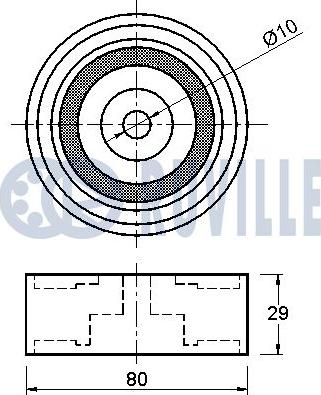 Ruville 542166 - Galoppino / Guidacinghia, Cinghia dentata autozon.pro