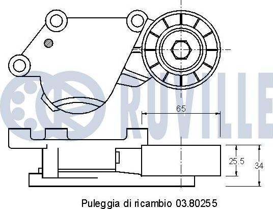 Ruville 542109 - Galoppino / Guidacinghia, Cinghia Poly-V autozon.pro