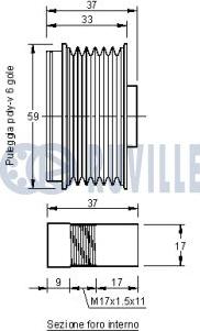 Ruville 542101 - Puleggia cinghia, Alternatore autozon.pro