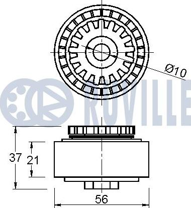 Ruville 542107 - Galoppino / Guidacinghia, Cinghia Poly-V autozon.pro