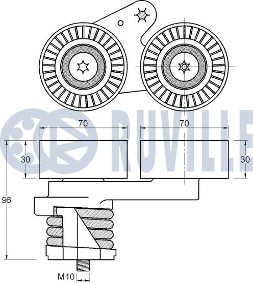 Ruville 542116 - Tendicinghia, Cinghia Poly-V autozon.pro