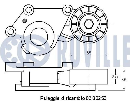 Ruville 542110 - Galoppino / Guidacinghia, Cinghia Poly-V autozon.pro