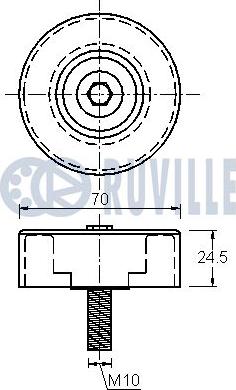 Ruville 542111 - Galoppino / Guidacinghia, Cinghia Poly-V autozon.pro