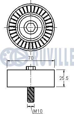 Ruville 542117 - Galoppino / Guidacinghia, Cinghia Poly-V autozon.pro