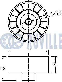 Ruville 542186 - Galoppino / Guidacinghia, Cinghia Poly-V autozon.pro