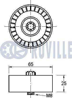 Ruville 542136 - Galoppino / Guidacinghia, Cinghia Poly-V autozon.pro