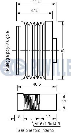 Ruville 542126 - Puleggia cinghia, Alternatore autozon.pro