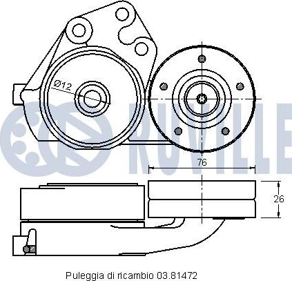 Ruville 542171 - Tendicinghia, Cinghia Poly-V autozon.pro