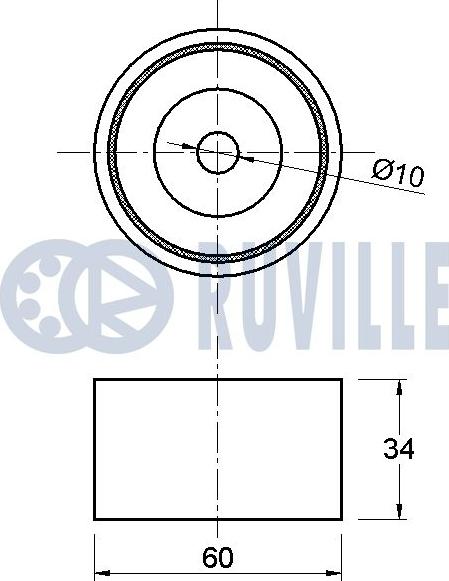 Ruville 542355 - Galoppino / Guidacinghia, Cinghia Poly-V autozon.pro