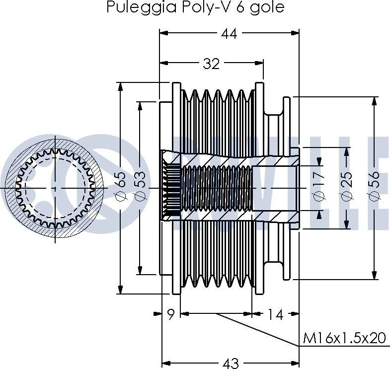 Ruville 542350 - Puleggia cinghia, Alternatore autozon.pro