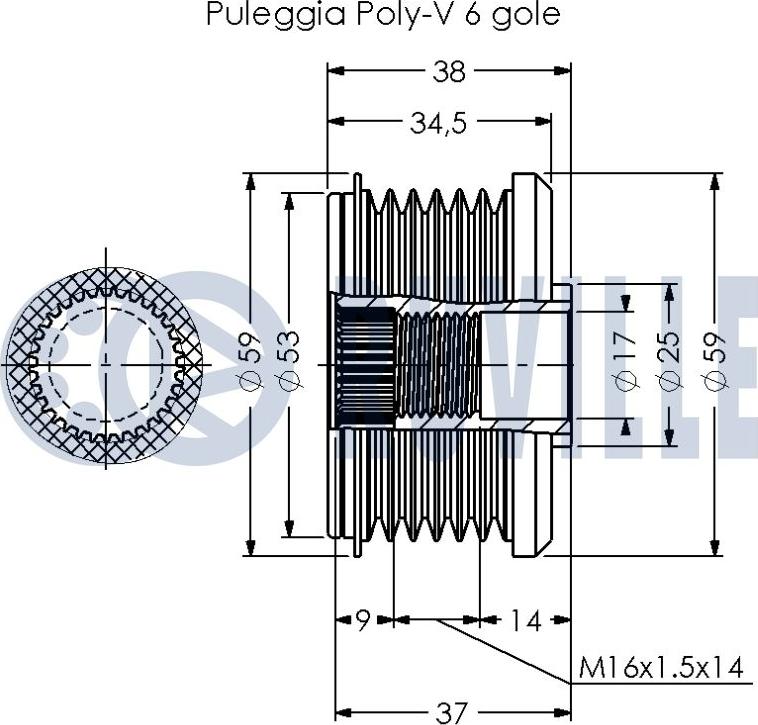 Ruville 542352 - Puleggia cinghia, Alternatore autozon.pro