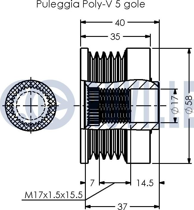 Ruville 542361 - Puleggia cinghia, Alternatore autozon.pro