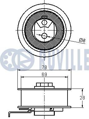 Ruville 542368 - Rullo tenditore, Cinghia dentata autozon.pro