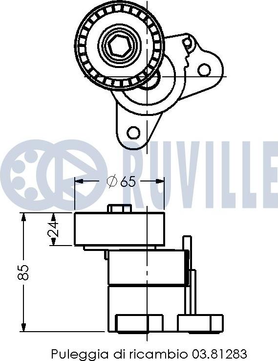 Ruville 542362 - Tendicinghia, Cinghia Poly-V autozon.pro