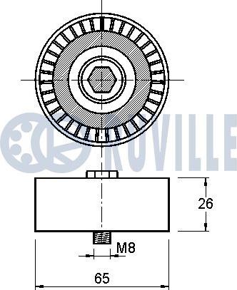 Ruville 542313 - Galoppino / Guidacinghia, Cinghia Poly-V autozon.pro